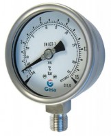 Ammonia pressure gauges all in stainless steel 
